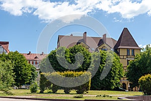 ZELENOGRADSK, Russia, view of the old buildings of the house