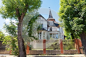 ZELENOGRADSK, Russia, view of the old buildings of the house