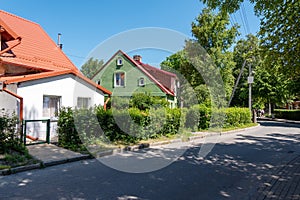 ZELENOGRADSK, Russia, view of the old buildings of the house