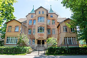 ZELENOGRADSK, Russia, view of the old buildings of the house