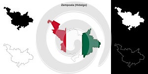 Zempoala outline map