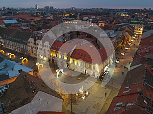 Zemun, the part of Belgrade from above