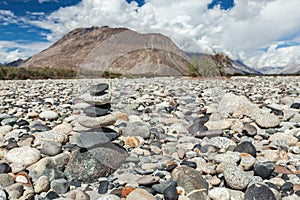 Zen balanced stones stack