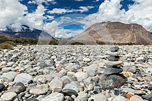 Zen balanced stones stack