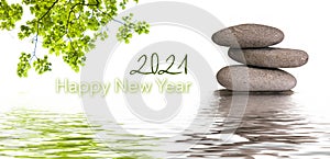 Zen banner - happy new year card 2021