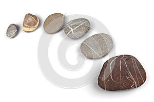 Zen basalt stones on white background