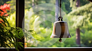 A zen bell tolling, inviting practitioners to presence