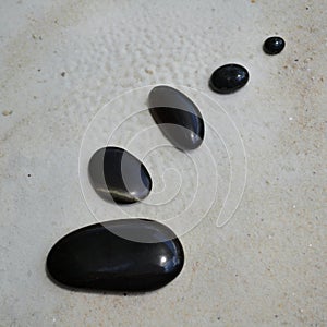 Zen black stones