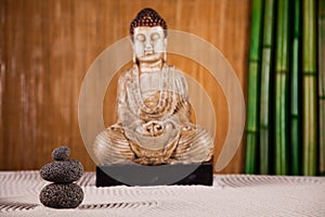 Zen of a buddha, vivid colors, natural tone