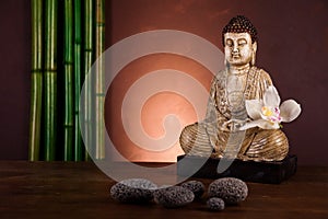 Zen of a buddha, vivid colors, natural tone