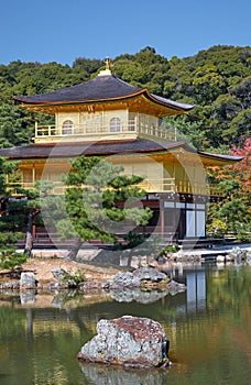 Zen Buddhist temple Kinkaku-ji (Temple of the Golden Pavilion). Kyoto. Japan