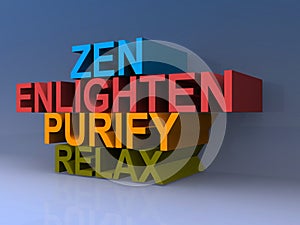Zen and enlighten sign photo