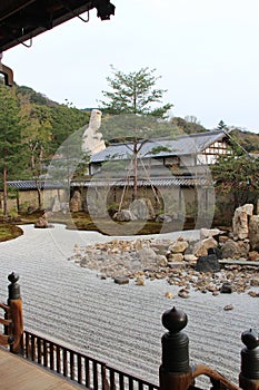zen garden at the kodai-ji temple in kyoto (japan)