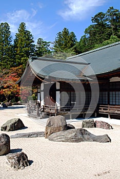 Zen Garden at Koya-san in Autumn photo