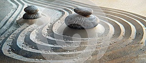 zen garden meditation stone background. Background for website design or product presentation