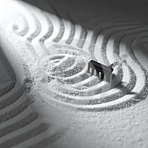 Zen Garden Rake Creating Serene Patterns in Sand