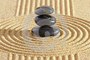 ZEN garden with stacked stones