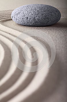 Zen garden tranquility and balance stone