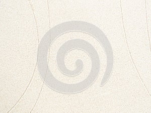 Zen Garden White Sand Background Pattern Texture Line Japanese Wave Abstract Nature Spa Balance Concept for wellness Spirituality
