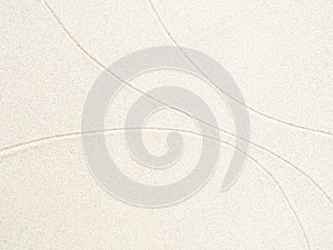 Zen Garden White Sand Background Pattern Texture Line Japanese Wave Abstract Nature Spa Balance Concept for wellness Spirituality