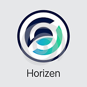 ZEN - Horizen. The Icon of Crypto Coins or Market Emblem.