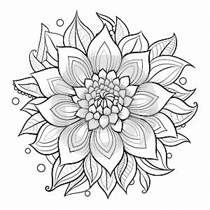Zen-inspired Flower Coloring Pages For Adults With Multilayered Dimensions