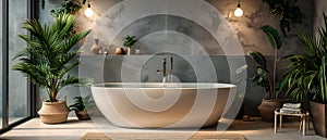 Zen-Inspired Minimalist Bathroom Oasis. Concept Minimalist Decor, Zen Style, Bathroom Renovation, photo