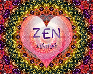 Zen lifestyle love heart