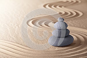 Zen meditation garden balance stones photo