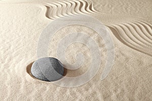 Zen meditation garden spirituality and purity photo