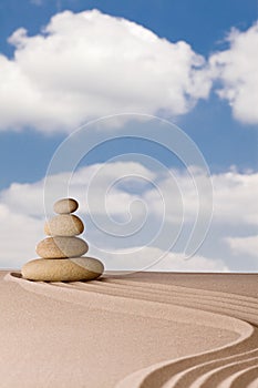 Zen meditation garden spirituality purity photo