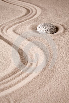 Zen meditation stone garden background