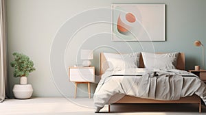 Zen Minimalism Bedroom With Soft Color Palette And High-quality Bedding