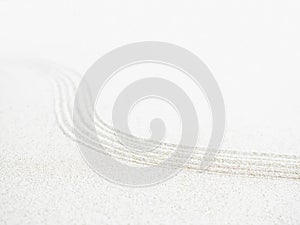 Zen Pattern background,Sand Garden Japanese Line Wave Spa Texture Abstract on White Beach Nature Top View Japan Harmony Simplicity