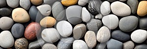 Zen Pattern of Smooth River Rocks in Calming Harmony for Spa Relaxation and Mindful Meditation