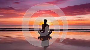 Zen Reflections: Serene Women Practicing Yoga At Sunset