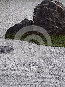 Zen Rock Garden in Kyoto Japan