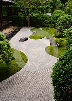 Zen Rock garden in Myoshinji temple, Kyoto Japan