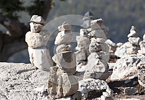 Zen rocks piles