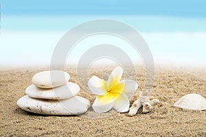 Zen and spa concept on the beach