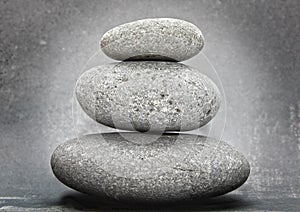 Zen stacked stones photo