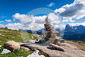 Zen stone in the mountains photo