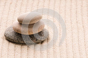 Zen. Stone and sand