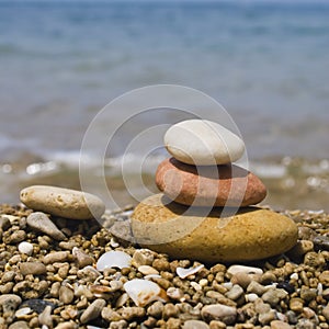 Zen Stones on the beach