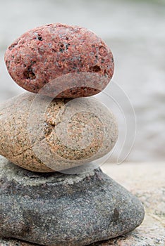 Zen stones close-up