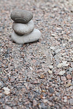 Zen stones in the garden