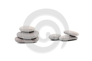 Zen stones on a light background. Minimalistic concept. Zen balance miditation concept. For branding and product presentation
