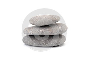 Zen stones on a light background. Minimalistic concept. Zen balance miditation concept. For branding and product presentation