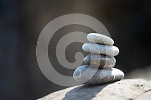 Zen stones, meditation. Symbol of buddhism. Tranquil