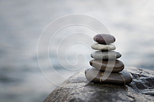 Zen stones. Peace buddhism meditation symbol. Relaxation
